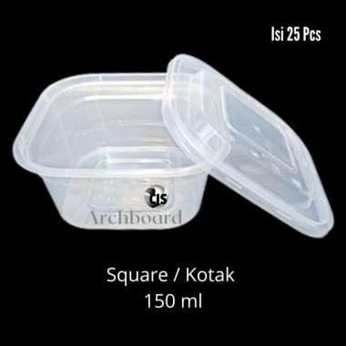 Thinwall Square 150 ml / Thinwall Kotak 150 ml - 25 pcs