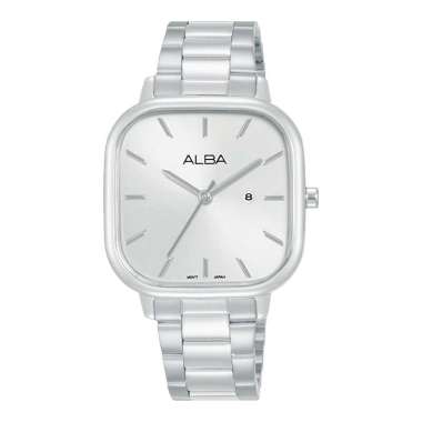 Jam Tangan Wanita Alba Fashion AH7BZ5X1 Ladies Silver Dial Stainless Steel Strap [Machtwatch]