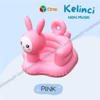 Kursi Pompa Bayi Sofa Tiup Tempat Duduk Bayi Balon Bebek Merak Kelinci Pink