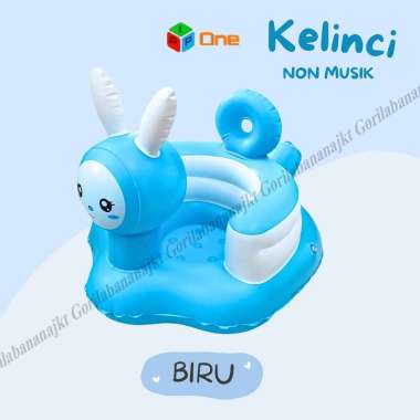 Kursi Pompa Bayi Sofa Tiup Tempat Duduk Bayi Balon Bebek Merak Kelinci Biru