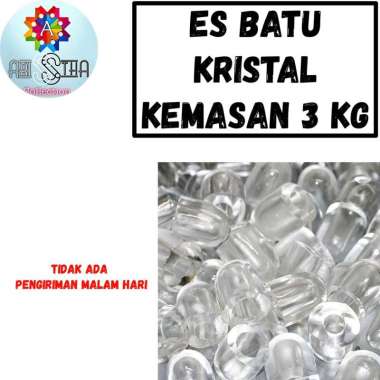 Es Batu Kristal Kemasan 3 Kg Per Kemasan