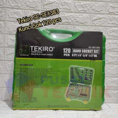 Kunci Shock Tekiro Set 120 Pcs 6 Pt" 1/2 3/8 1/4-Kunci Sok Lengkap - S 12PT