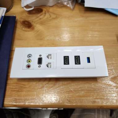 STOP KONTAK OUTLET USB 3.0 HDMI 2 LAN CAT6 VGA RCA