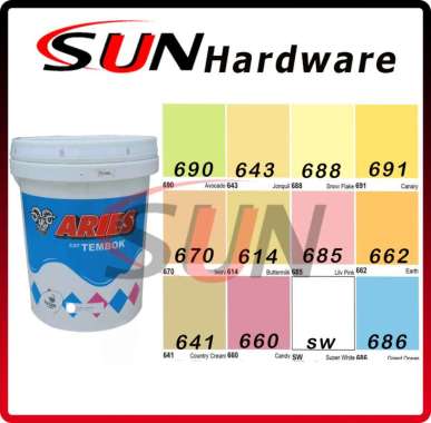 Cat Tembok Aries 20 Kg Dinding Rumah Grc Gypsum Plafon Murah Ekonomis 690
