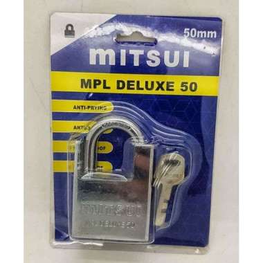 Gembok 50mm MITSUI MPL DELUXE 50 / Gembok Mitsui 50mm Bahan Baja / Gembok Rumah / Gembok Pagar