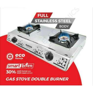 MKG-732 FSEF MASPION KOMPOR GAS STAINLESS STEEL 2 TUNGKU / KOMPOR GAS MASPION MKG732 / MASPION 732