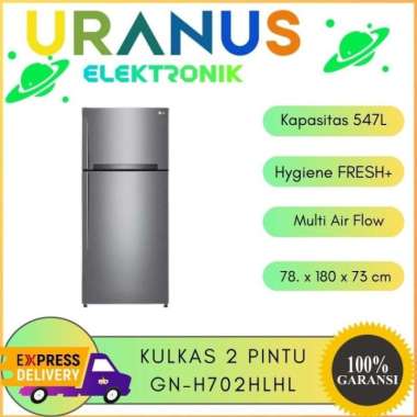 LG GN-H702HLHL Kulkas 2 Pintu GNH702HLHL GNH702 GN-H702 702HLHL