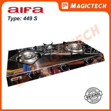 KOMPOR GAS AIFA SINGAPORE 3 TUNGKU 449S STAINLESS