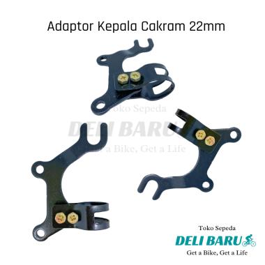 Adaptor sambungan dudukan kepala rem cakram disc brake sepeda federal jadul lama 22 mm