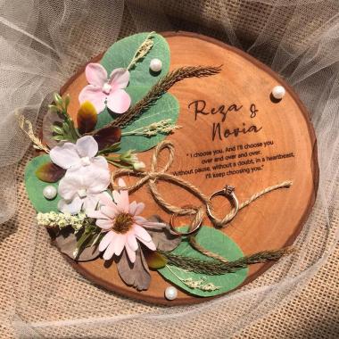 Ring Bearer Poetry Wood Rustic untuk mahar / seserahan / lamaran Ring Rebon