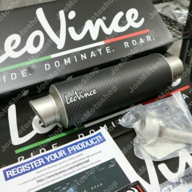 Silencer Knalpot Leovince Gp Corsa Long Original Italy Multicolor
