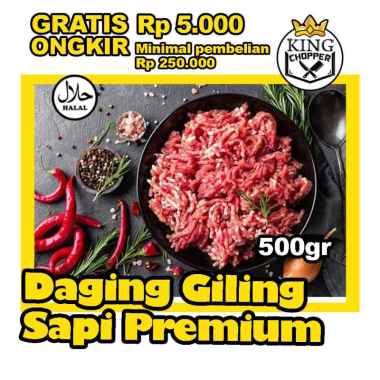 DAGING GILING SAPI PREMIUM FROZEN MURAH BEKASI FRESH IMPORT BEKU CINCANG MINCED SEGAR 500 gr