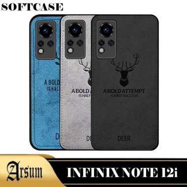 Promo Case DEER Infinix Note 12i 2022 Softcase Motif Jeans Casing Handphone hardcase silicon terbaru Inf Note 12i Hitam