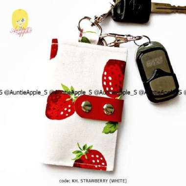DOMPET KUNCI MOBIL MOTOR/DOMPET KUNCI/KEY HOLDER STROBERI STRAWBERRY W