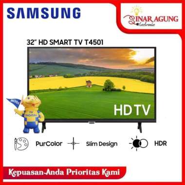 SAMSUNG SMART LED TV 32 INCH HDR WITH PurCollor 32T4501 / T4501 - HITAM