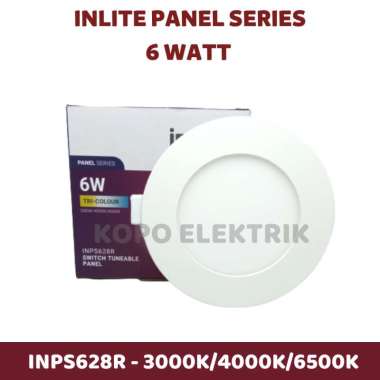 Inlite LED Panel 6 Watt Tricolour - Bulat Inbow Tuneable 3 Warna