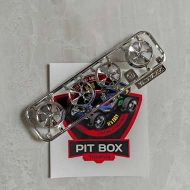 Tamiya Velg 5 Spoke Medium Krom Plated Loose Part Ori