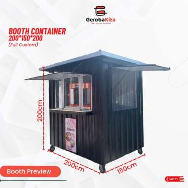 Booth Container Full Custom Kaca Geser