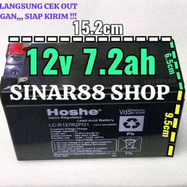 Aki kering 12v 7.2ah HOSHE MOTOR BATTERY BATERAI ACCU