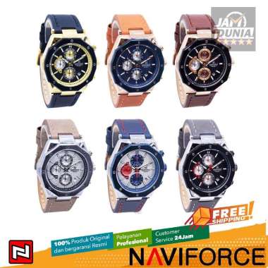 JAM TANGAN NAVIFORCE 8028 M JAM NAVIFORCE ORIGINAL 8028 LA - KULIT JAM TANGAN NAVYFORCE 8028 JAM TAN