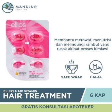 Ellips Hair Vitamin Hair Treatment 6 Kapsul - Vitamin Rambut Kering Rusak
