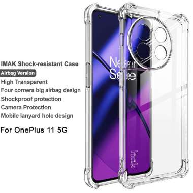 Case OnePlus 11 IMAK Shockproof AirBags Casing Transparant Black