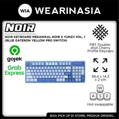Noir x Yunzii Wireless Mechanical Keyboard Blue Geteron Yellow Switch Original