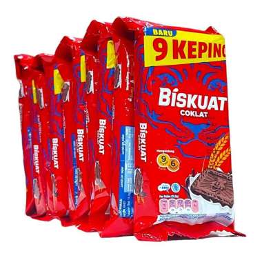 BISKUAT COKLAT RENCENG 2000 Isi 9 Keping Biskuat Coklat