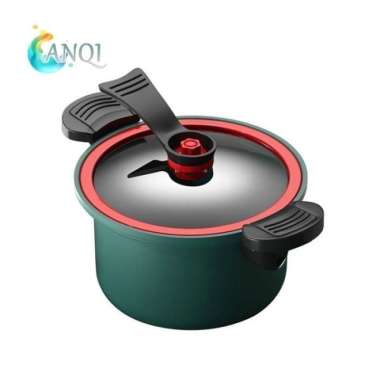 ZS ANQI SHOP Panci Presto Teflon Pressure Cooker Pot Anti Lengket - Hijau Hijau