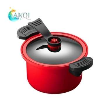 ZS ANQI SHOP Panci Presto Teflon Pressure Cooker Pot Anti Lengket - Hijau Merah