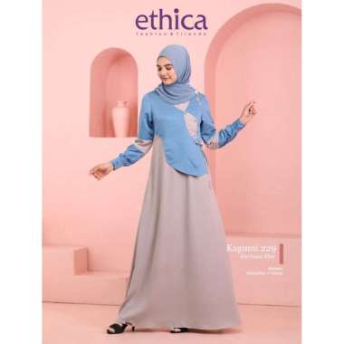 DRESS ONLY ETHICA ORIGINAL KAGUMI 229 GAMIS DEWASA MOONLESS BLACK HERITAGE BLUE FASHION TERBARU 2022