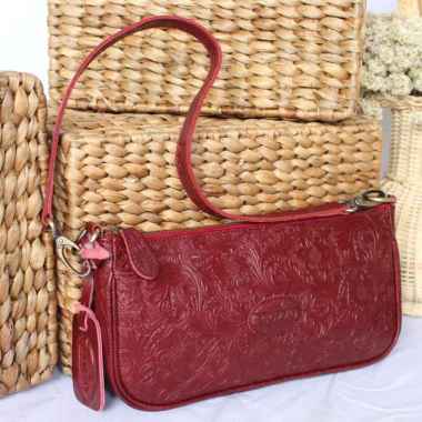 NEW ! TAS TANGAN / CLUTCH WANITA KULIT ASLI EMBOS BATIK MODEL NEBULA / FREE GRAVIR NAMA DI TAS BATIK