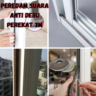 Original Door Window Seal 3M Moher Mohair Sliding Door Peredam Suara Cokelat - 9MMx15MMx1M
