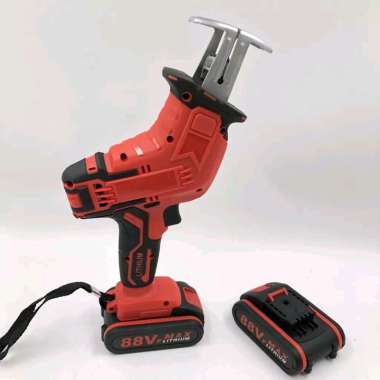 Gergaji Rantai Mini Elektrik Lithium // Chainsaw Portbale // Alat Potong Kayu Besi Plastik