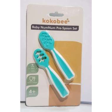 Kokobee Baby Pre-Spoon Set / Sendok Makan Bayi / Training Spoon /BLW / Dips Glacier spoon / numnum t