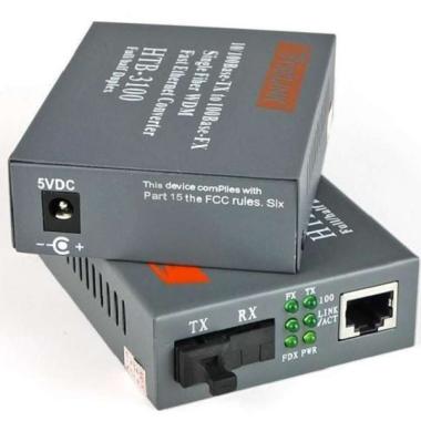 Media Converter HTB3100 HTB 3100 3100AB Fiber Optic to LAN A+B 1 Set