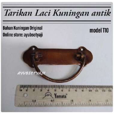 Pegangan lemari meja Kuningan model T10 Tarikan laci lemari antik unik