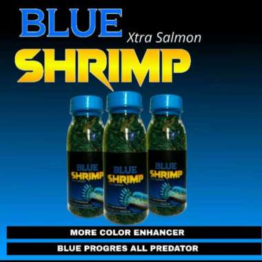 Udang Kering Blue, Red, Yellow Pakan Ikan Channa Biru