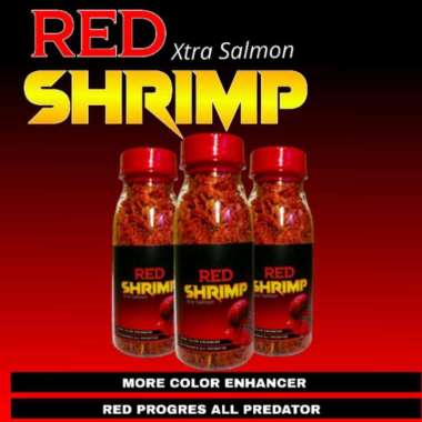 Udang Kering Blue, Red, Yellow Pakan Ikan Channa Merah