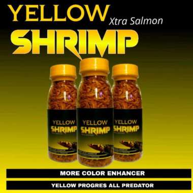 Udang Kering Blue, Red, Yellow Pakan Ikan Channa Kuning