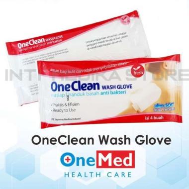 ONEMED - OneClean Wash Glove / Waslap / Handuk Basah Anti Bakteri