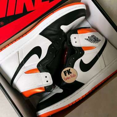 Air Jordan 1 Retro High OG Electro Orange || metallic white