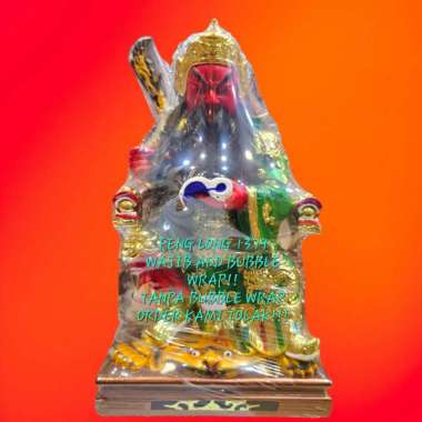 Rupang Patung Dewa Guan Gong / Kwan Kong Fiber 12 Inch Duduk Baca Buku