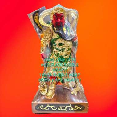 Rupang Patung Dewa Guan Gong / Kwan Kong Fiber 12 Inch Tegak