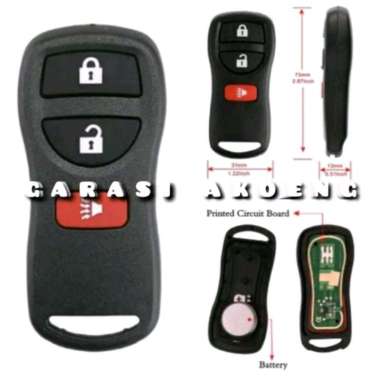 Remote Alarm Nissan Grand Livina Terrano Xtrail Terano Kunci Pintu 315MHz Door Lock