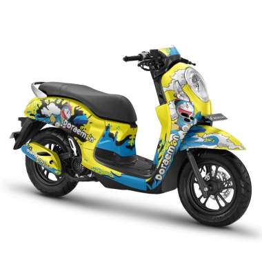 Decal Full body + Sticker Dashboard Scoopy Prestige 2020 2021 2022 2023 Doraemon Merah