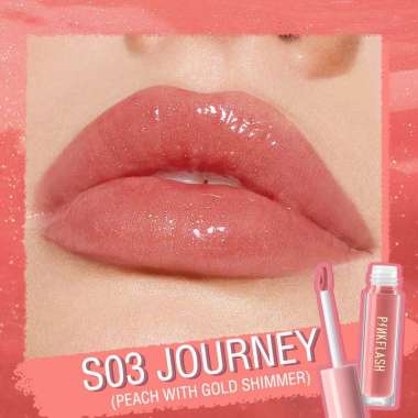 PINKFLASH OhMyGloss Moisturizing Shine and Shimmer Plumping Lip Gloss Lip Care Glasir Bibir S03