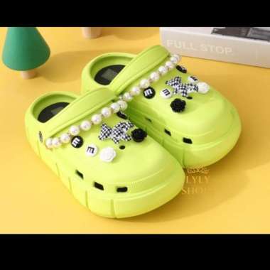 Sandal Jelly Baim Model Crocs Balance Mutiara Jibbitz Import Eva Rubber Kuat Elastis Ringan Anak Ana