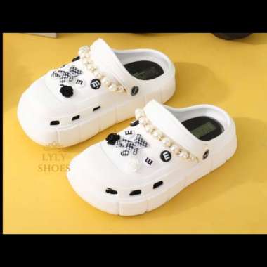 Sandal Jelly Baim Model Crocs Balance Mutiara Jibbitz Import Eva Rubber Kuat Elastis Ringan Anak Ana