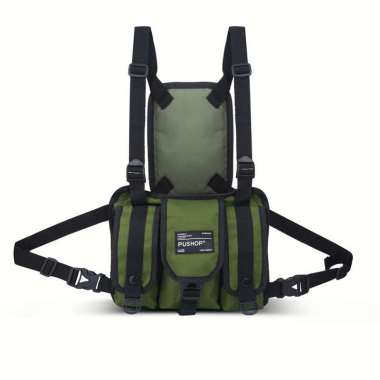 Tas Selempang Tas Dada Tactical Outdoor PUSHOP AUTHENTIC Genn HIJAU